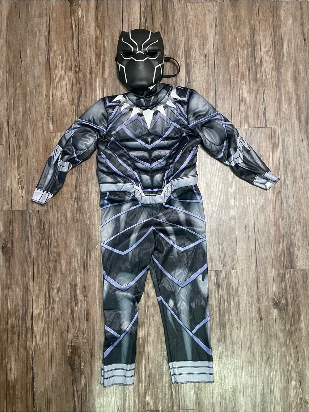 Avenger Black and Purple Superhero Jumpsuit with Mask